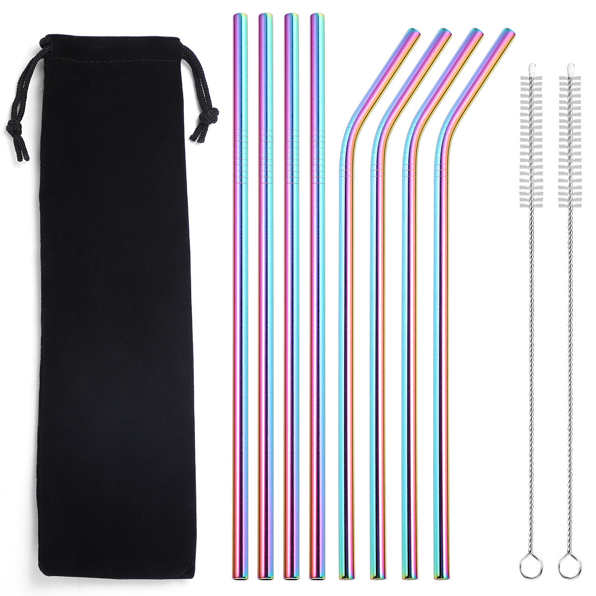 Stainless Steel Straws 8-Pack – Perfect for Any Drink