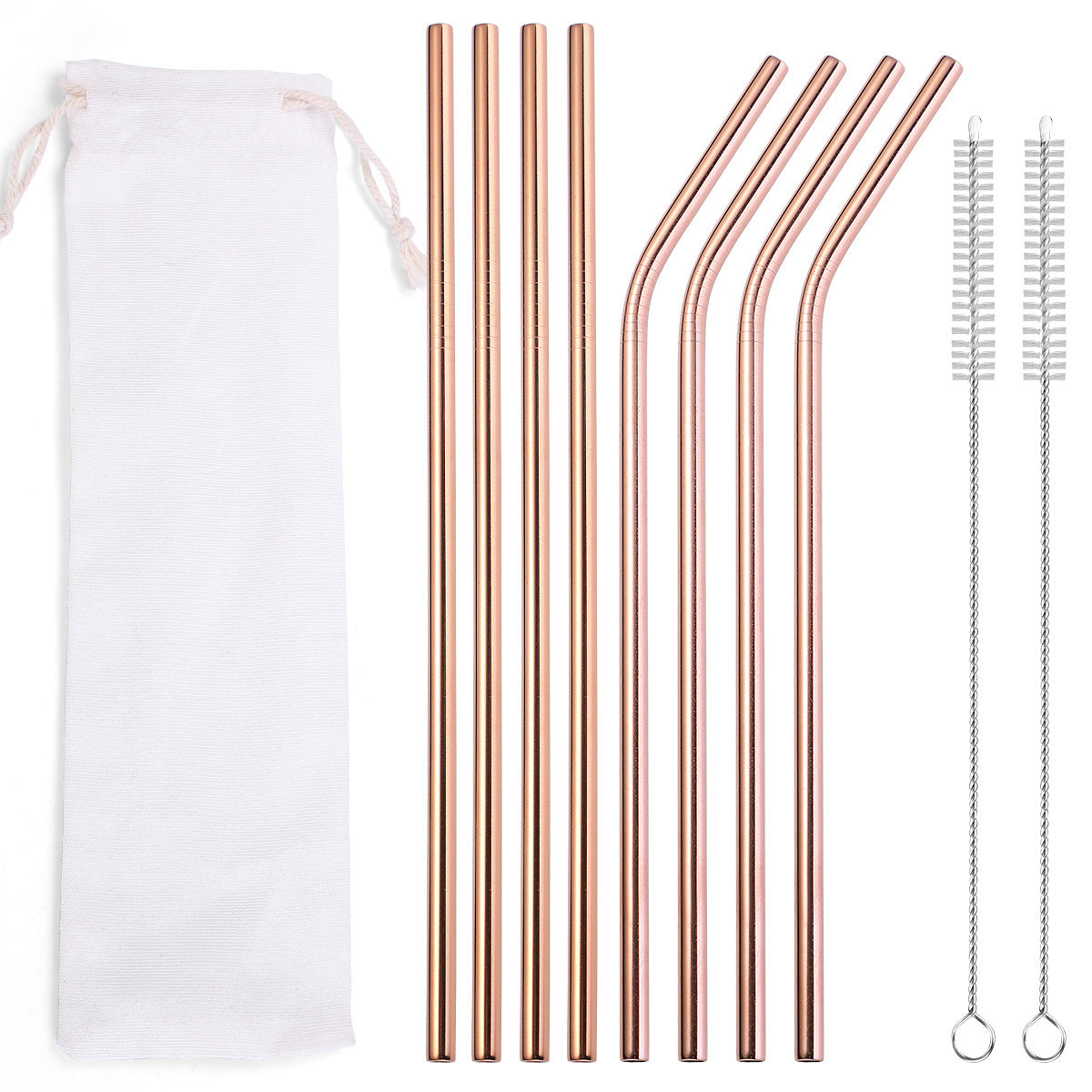 Stainless Steel Straws 8-Pack – Perfect for Any Drink