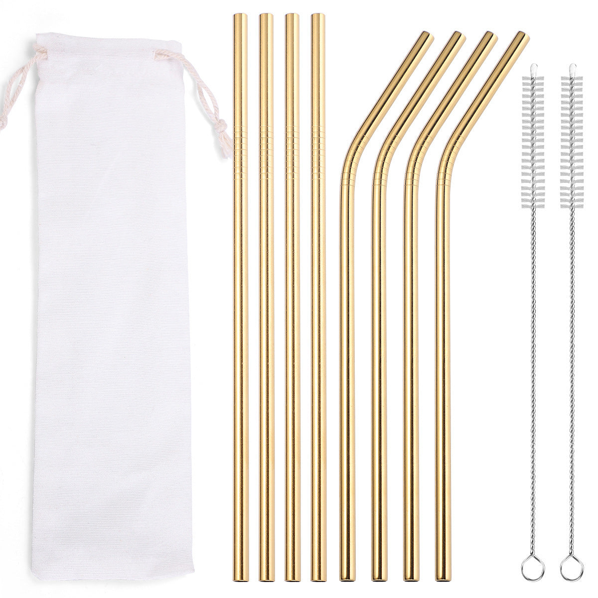 Stainless Steel Straws 8-Pack – Perfect for Any Drink