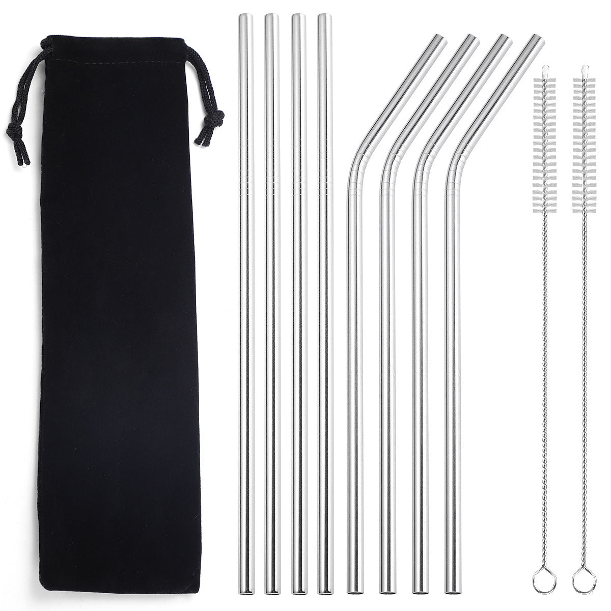 Stainless Steel Straws 8-Pack – Perfect for Any Drink