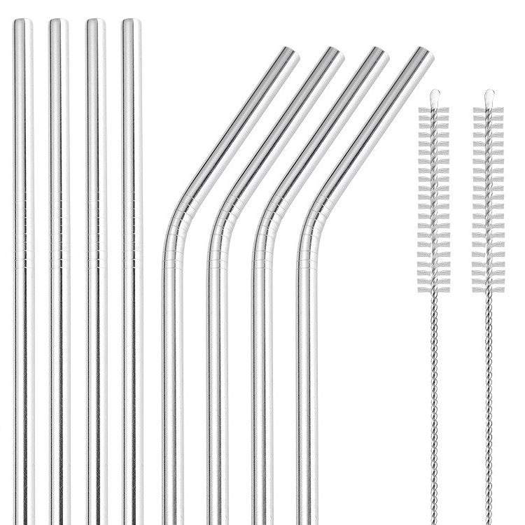 Stainless Steel Straws 8-Pack – Perfect for Any Drink