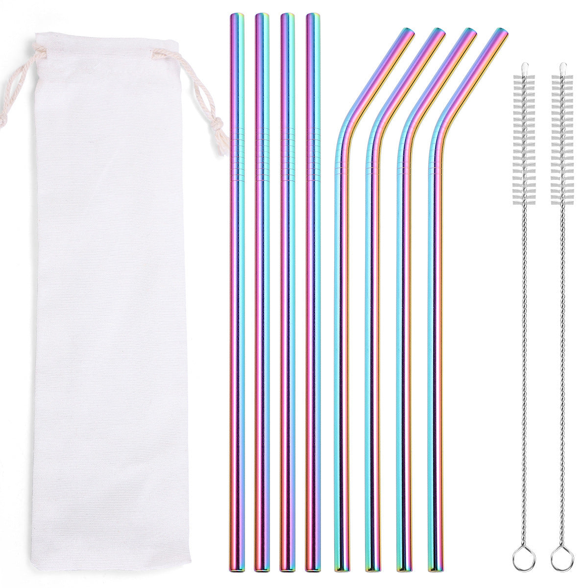 Stainless Steel Straws 8-Pack – Perfect for Any Drink