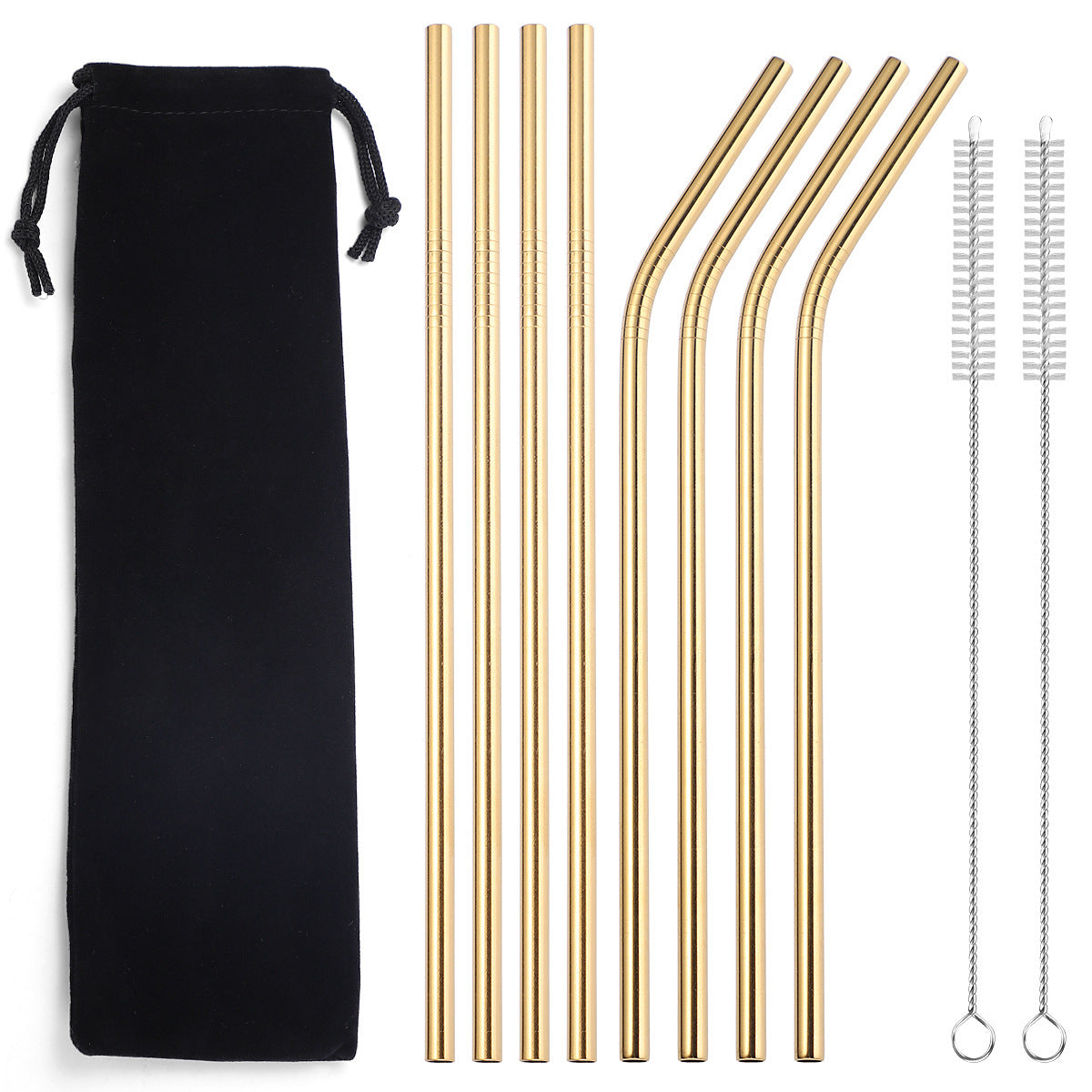 Stainless Steel Straws 8-Pack – Perfect for Any Drink