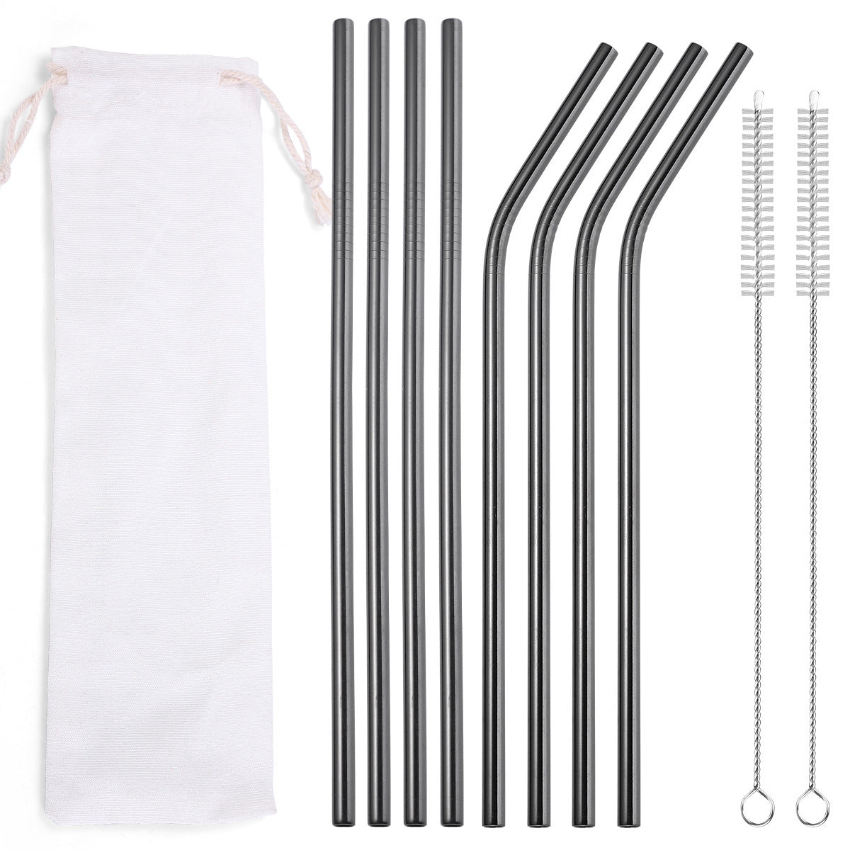 Stainless Steel Straws 8-Pack – Perfect for Any Drink