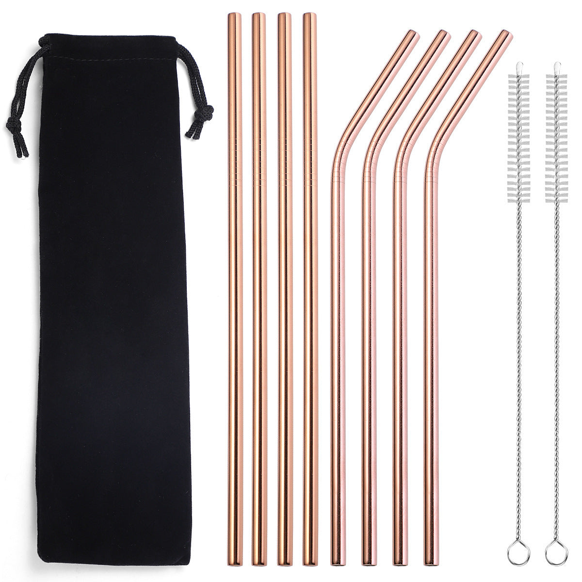 Stainless Steel Straws 8-Pack – Perfect for Any Drink