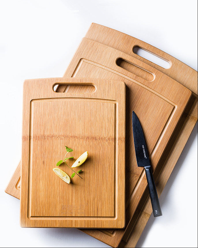 Bamboo Cutting Board with Juice Grooves