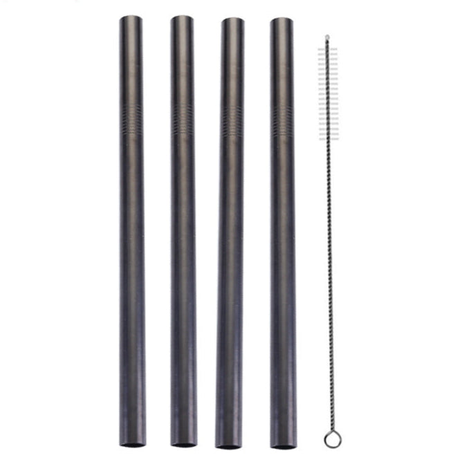 Thick Stainless Steel Straws 4-Pack – Sip Smart, Save the Planet